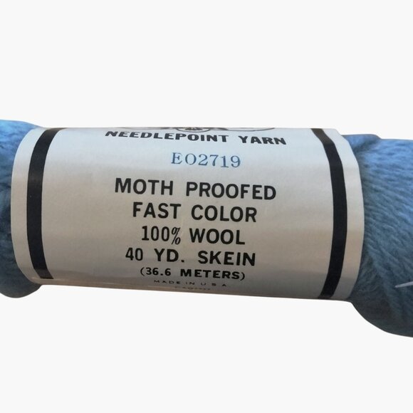 Elsa Williams Wool N524 Blue Needlepoint Yarn Tapestry 40 Yard Skein Lot 2 - Picture 4 of 4